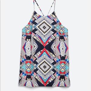 Multicolored racer back blouse